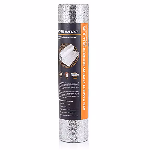 SuperFOIL Silver Multipurpose Aluminium Composite Foil Insulation Roll, W: 0.6 m x L: 5 m – 2