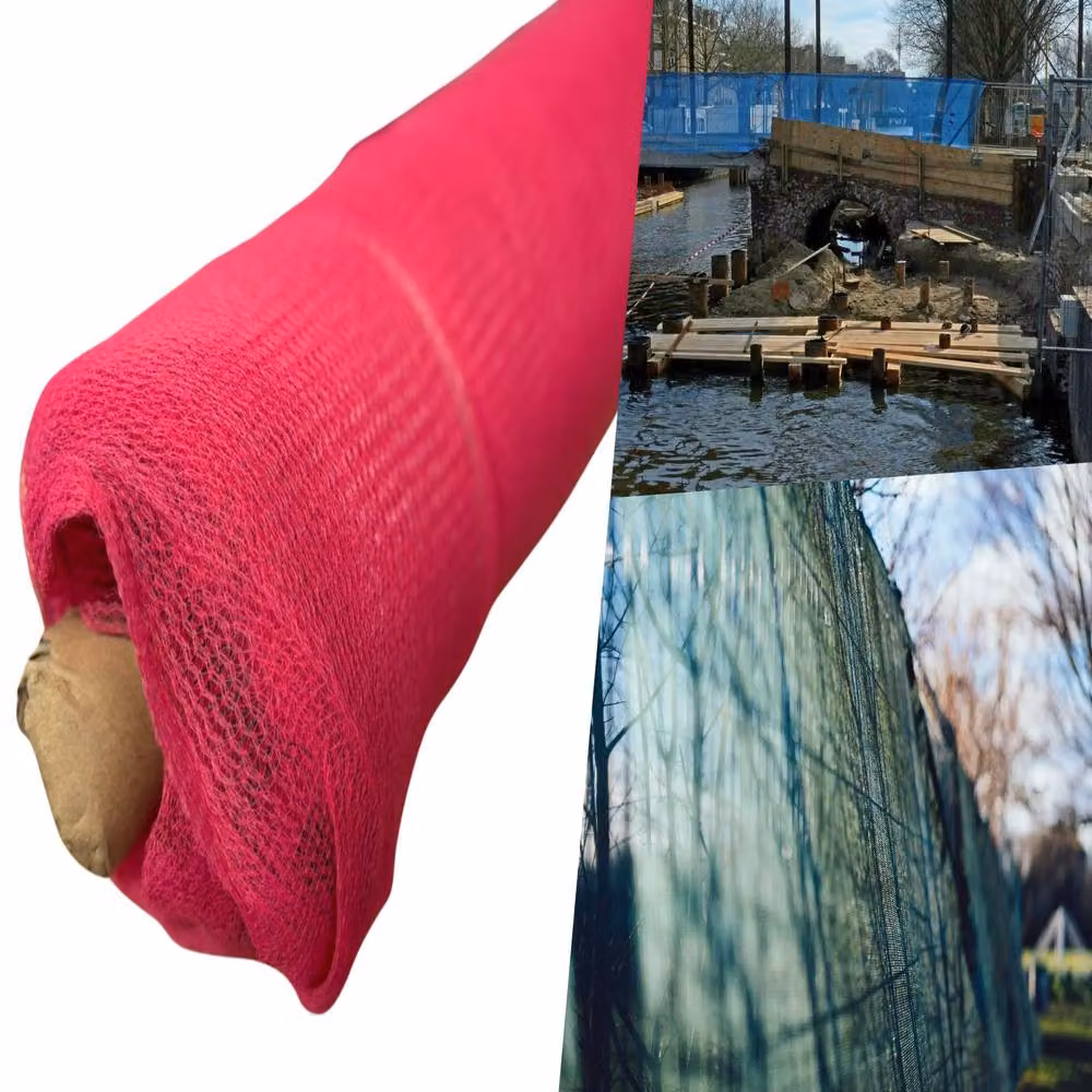Pegdev Pink Heavy Duty UV Stabilised Polyethylene Temporary Fencing Mesh 9m – 3
