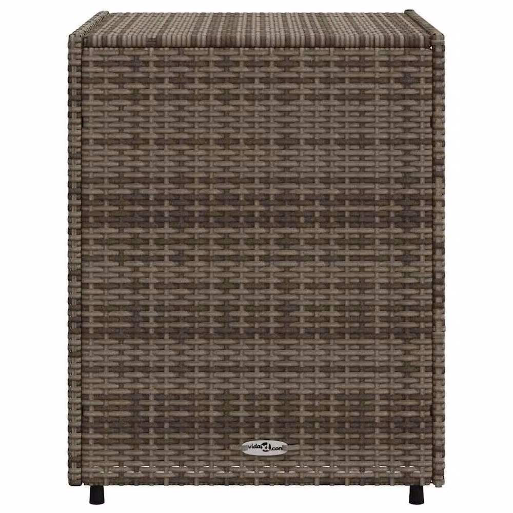 Berkfield Home Garden Storage Cabinet in Grey Poly Rattan and Steel, W/D/H: 55 x 59 x 69 cm – 5