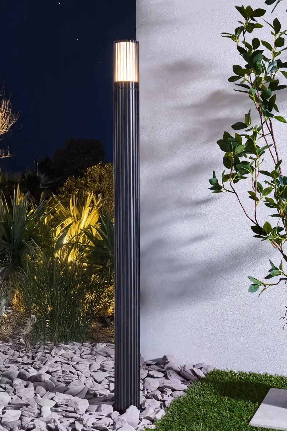 BHS Lighting Zeb Adjustable Modern Outdoor Post Light in Grey and Black – 2
