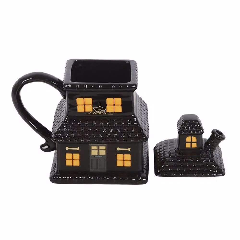 Uniqueful Black Haunted House Ceramic Mug, 550 ml – 3