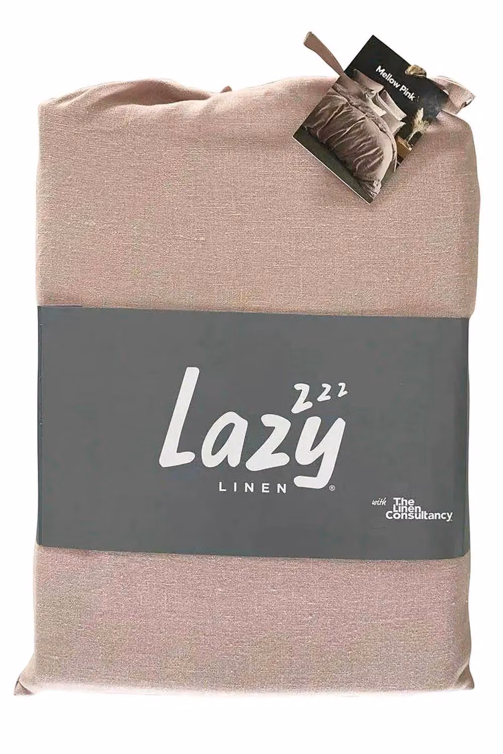 Lazy Linen Pure Washed Linen Duvet Cover in Pink, Single – 2
