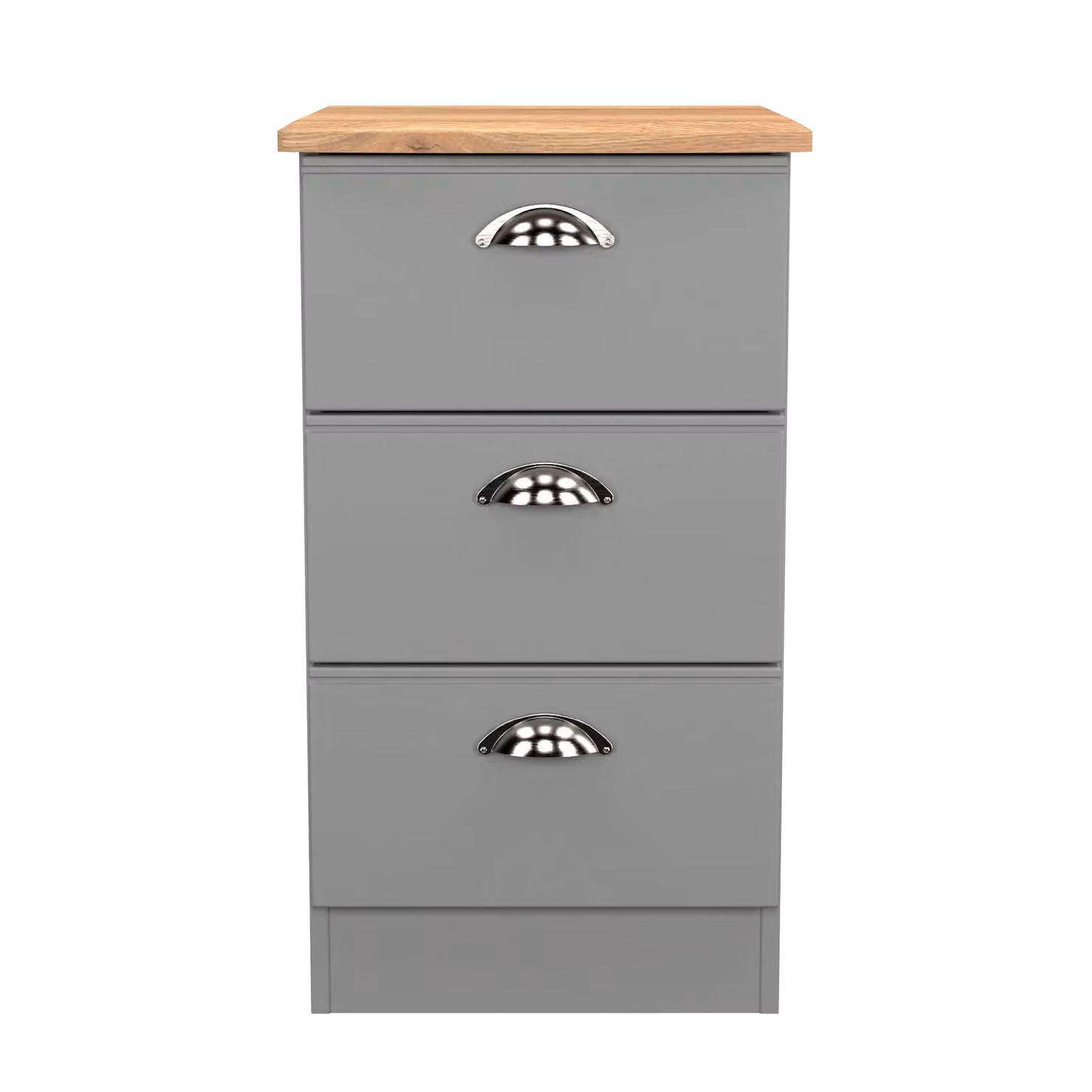 Ready Assembled 2 U Albert 3 Drawer Bedside Cabinet in Dark Grey – 2