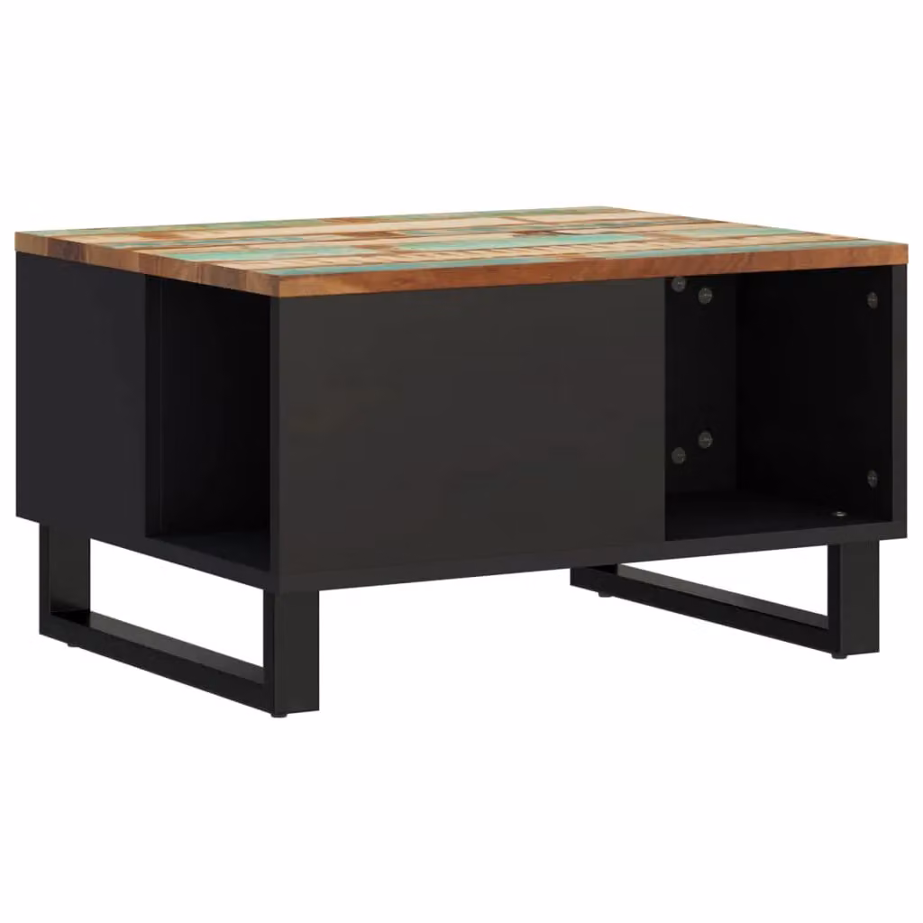 Berkfield Home Reclaimed Solid Wood Coffee Table, Multicolour, W: 60 cm, D: 50 cm, H: 35 cm – 2