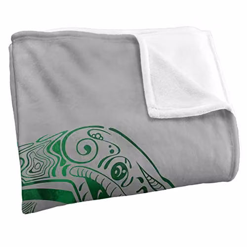 LOGOVISION Harry Potter Slytherin S Logo Super Soft Fleece Throw Blanket, White, W/D/H: 152 x 127 cm – 2