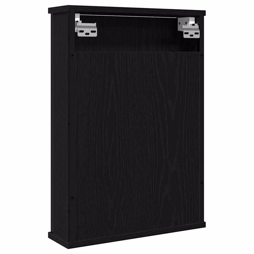 Berkfield Home Sturdy Black Oak Bathroom Mirror Cabinet, W/D/H: 42 x 12 x 60 cm – 5