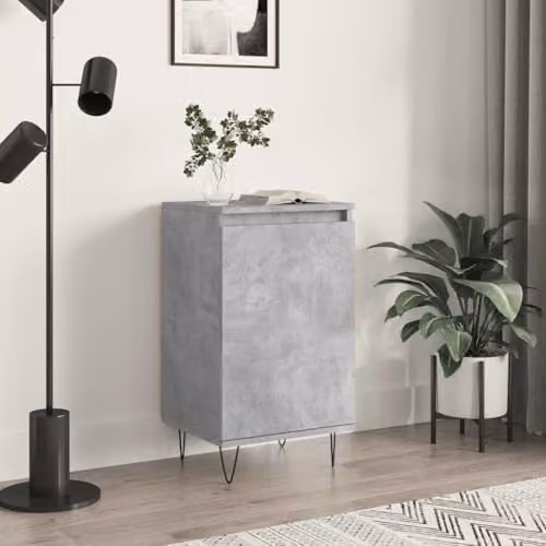vidaXL Industrial Sideboard in Concrete Grey, MDF, W/D/H: 40 x 35 x 70 cm – 2