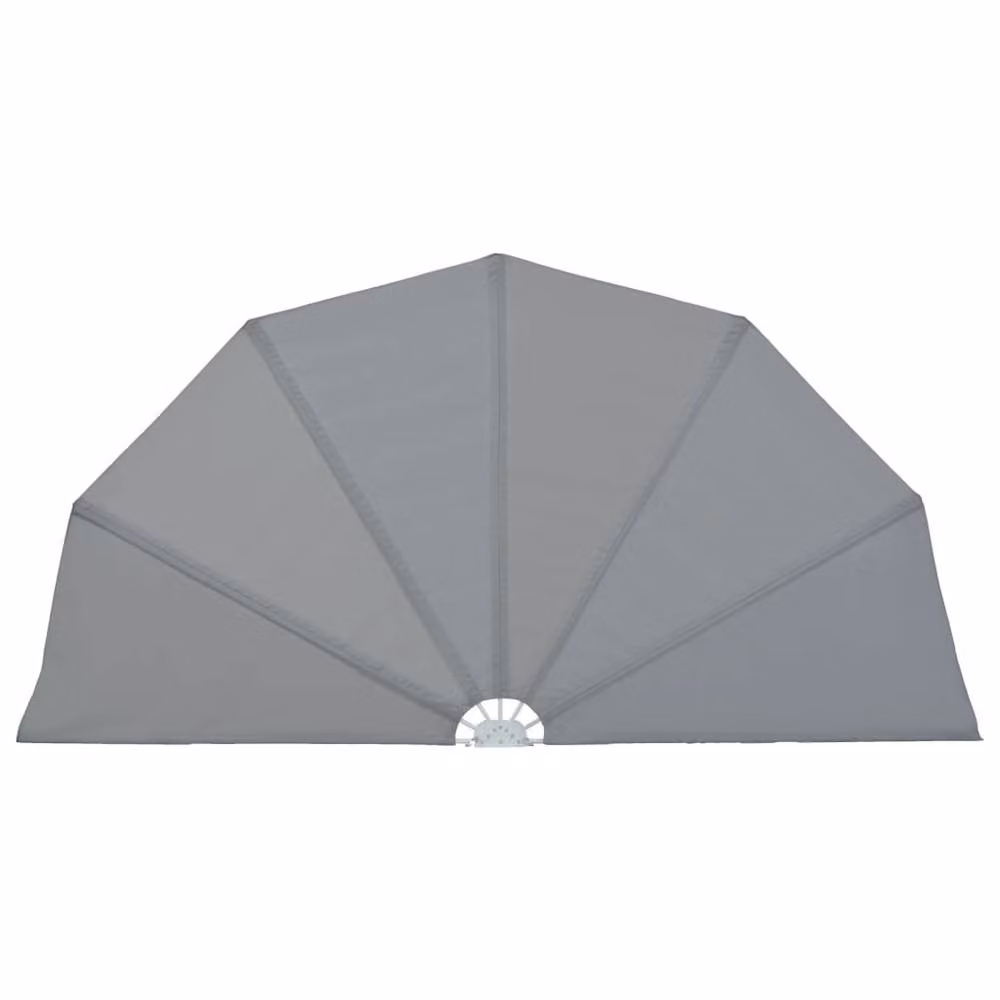 Berkfield Home Collapsible Terrace Side Awning in Grey, 160 cm – 2