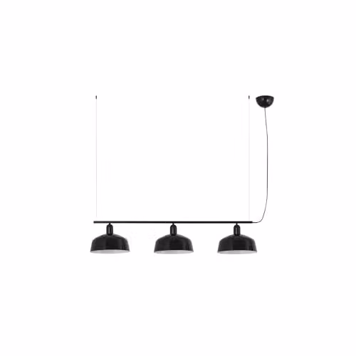Netlighting Tatawin Medium Bar Pendant Ceiling Light in Gloss Black with 3x E27 Sockets