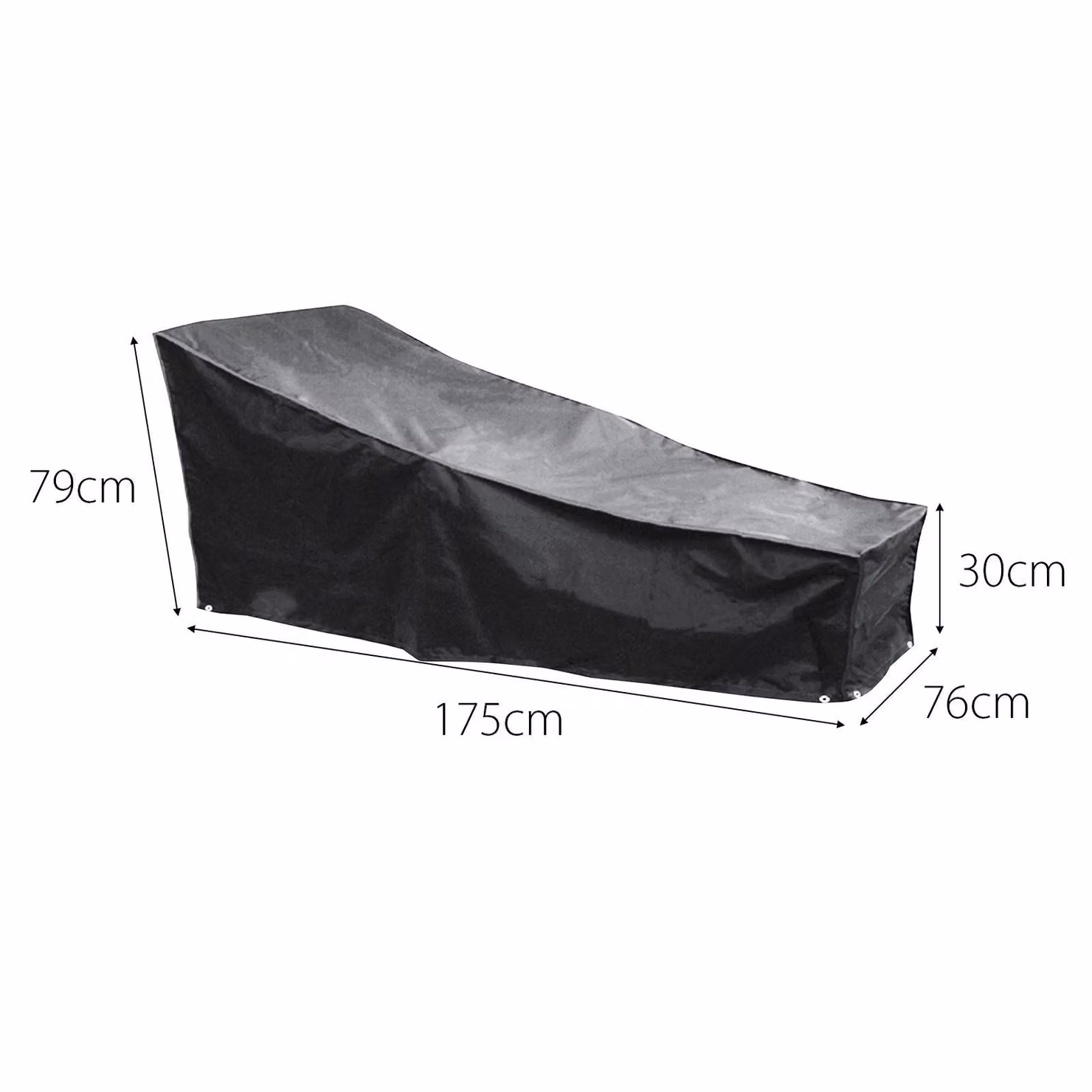 Cozy Bay EZBreathe Sun Lounger Cover in Black Polyester – 2