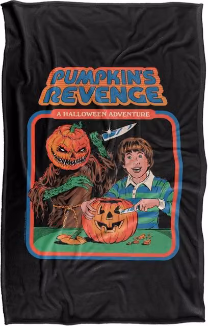 Steven Rhodes Pumpkins Revenge Silky Touch Super Soft Fleece Throw Blanket, Multicolour, W/D/H: 91 x 147 cm – 1