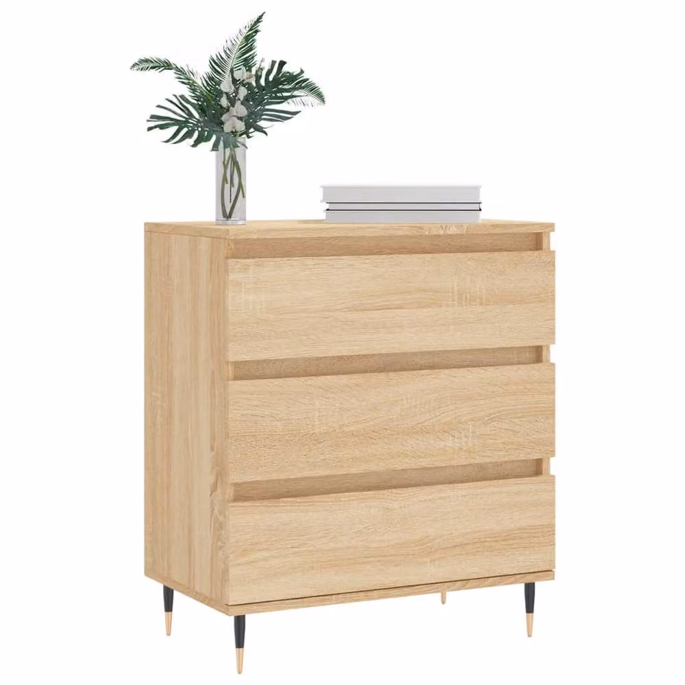Berkfield Home Sonoma Oak Sideboard in Light Brown, W/D/H: 60 x 35 x 70 cm – 2