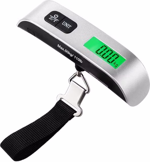 Lugg Digital Portable Luggage Scale in Silver with LCD Display and 50kg Capacity