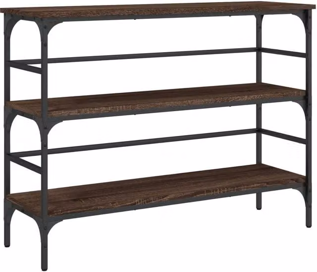 Berkfield Home Brown Oak Console Table, W/D/H: 100 x 32 x 75 cm – 1