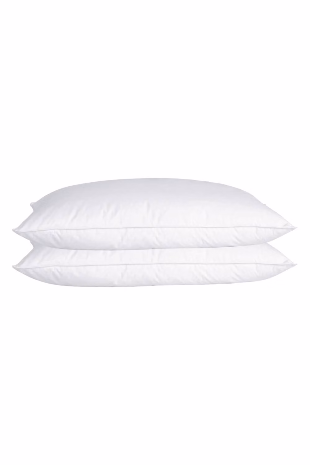 Vision Linens Duck Feather and Down Pillow Pack of 2, White, Medium Firmness, Allergy Friendly and Breathable – 2
