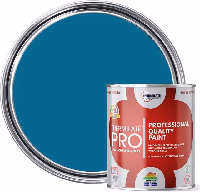 Thermilate Technologies PRO FLEX Multi-Surface All-in-One Paint, Matt, Sky Blue, 2.5L