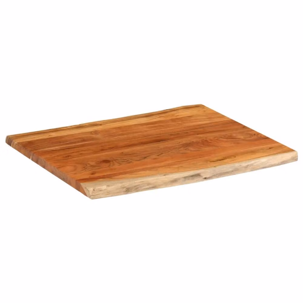 Berkfield Home Rectangular Solid Wood Acacia Live Edge Table Top, Brown, W: 110 cm, D: 80 cm, H: 3.8 cm – 2