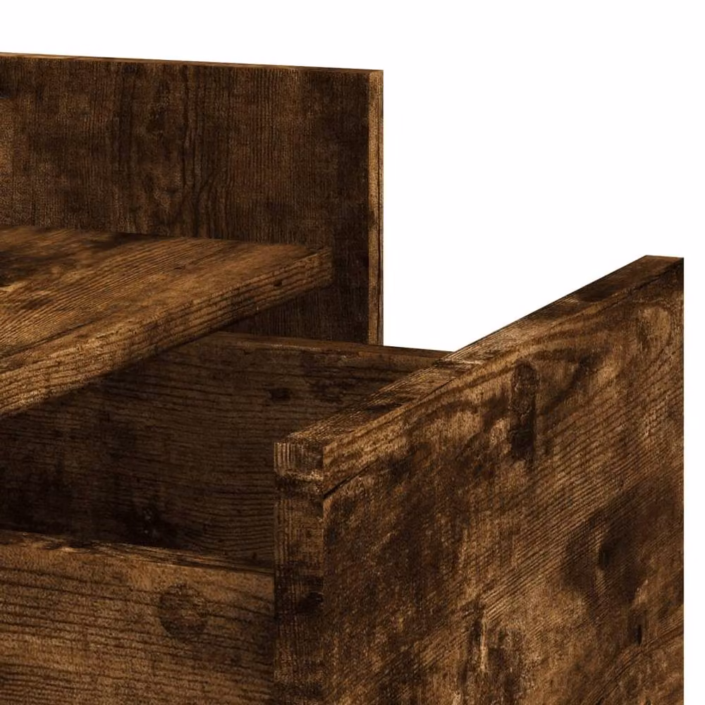 Berkfield Home Bedside Cabinet in Smoked Oak Brown, W/D/H: 45 x 50 x 65 cm – 5