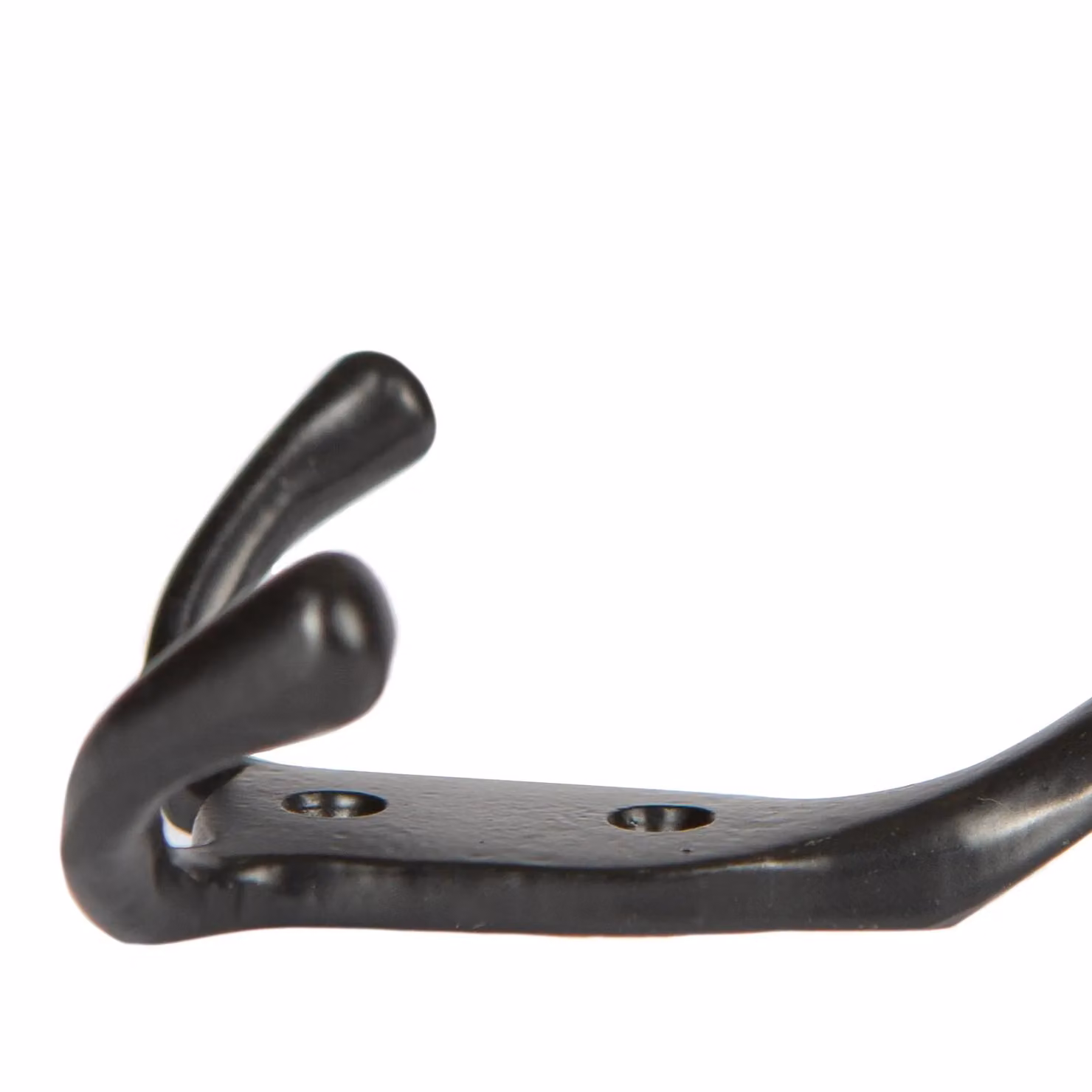 Hammer and Tongs Rustic Black Double Robe and Hat Hook, W: 90 mm, H: 140 mm – 2