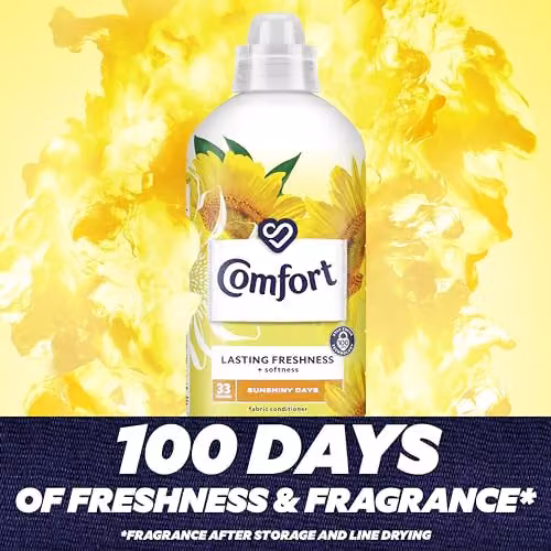 Comfort Sunshiny Days Fabric Conditioner with Stay Fresh Technology, 990 ml – 2