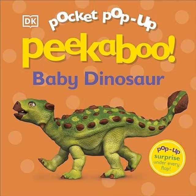 DK Pocket Pop-Up Peekaboo Baby Dinosaur Board Book, Multicolour