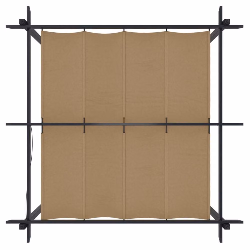 Berkfield Home Garden Gazebo with Retractable Roof, Beige, W: 300 cm, D: 300 cm, H: 220 cm – 3