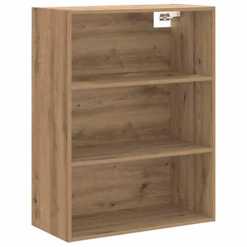 vidaXL Modern Hanging Wall Cabinet in Artisan Oak, Brown, W: 69.5 cm, D: 32.5 cm, H: 90 cm