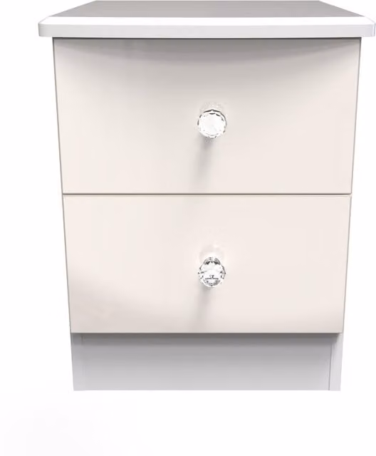 2 U Broadway 2 Drawer Bedside Cabinet in Taupe