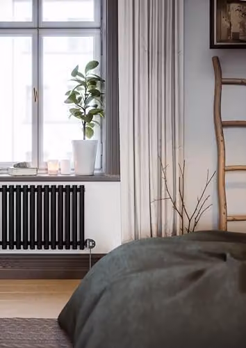 Terma Rolo Room E Electric Radiator with Wifi and App Control, 1 kW, Black, H 58.0 cm x W 119.5 cm – 6