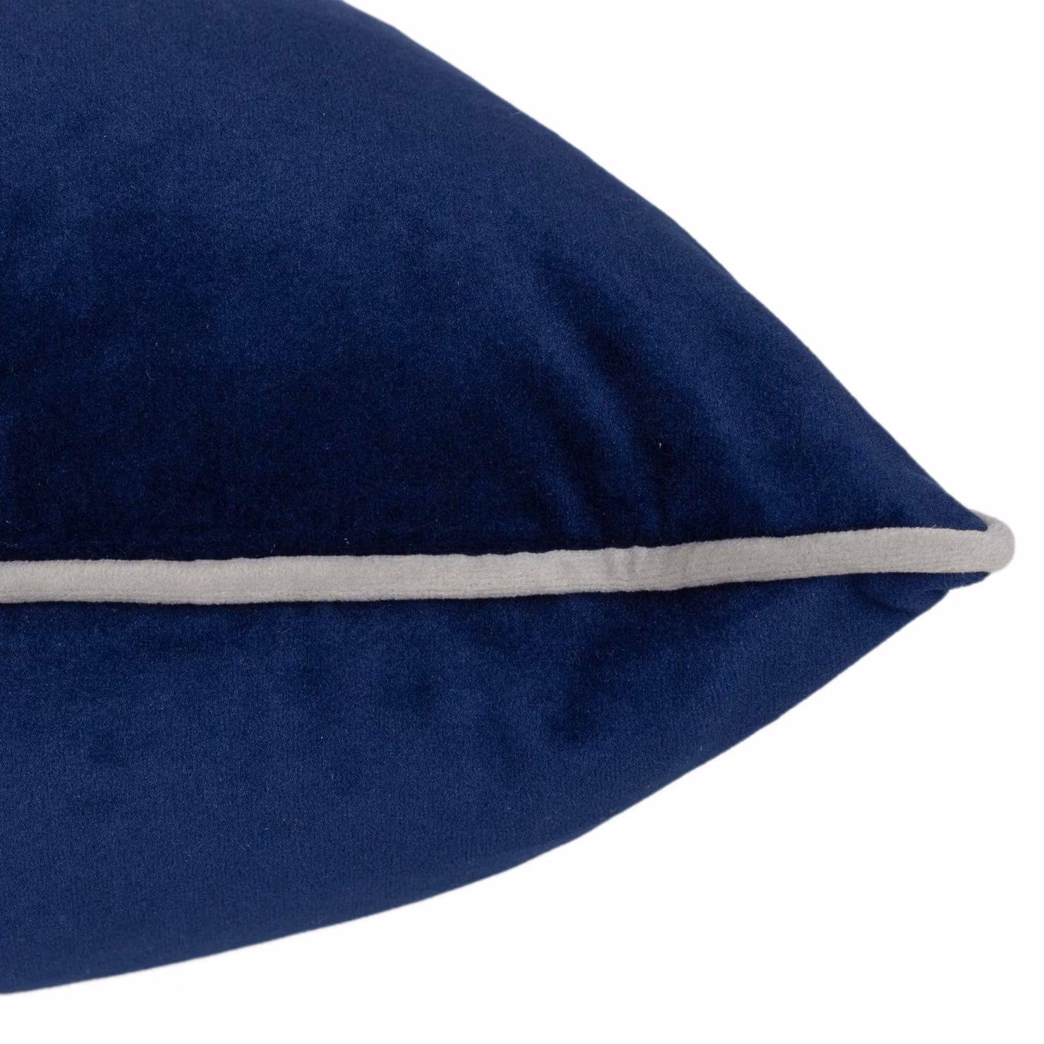 Furn Meridian Velvet Square Cushion in Blue and Silver, W/D/H: 45 x 45 x 45 cm – 4