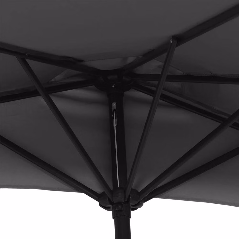 Berkfield Home Black Balcony Parasol with Aluminium Pole, W/D/H: 270 x 144 x 222 cm – 3