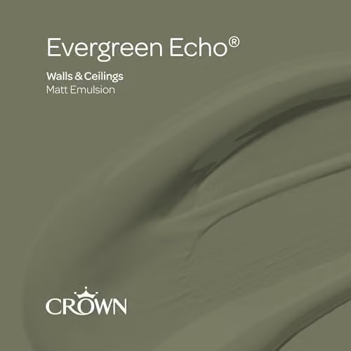 Crown Evergreen Echo Matt Emulsion Water Based Green 2.5l – 3