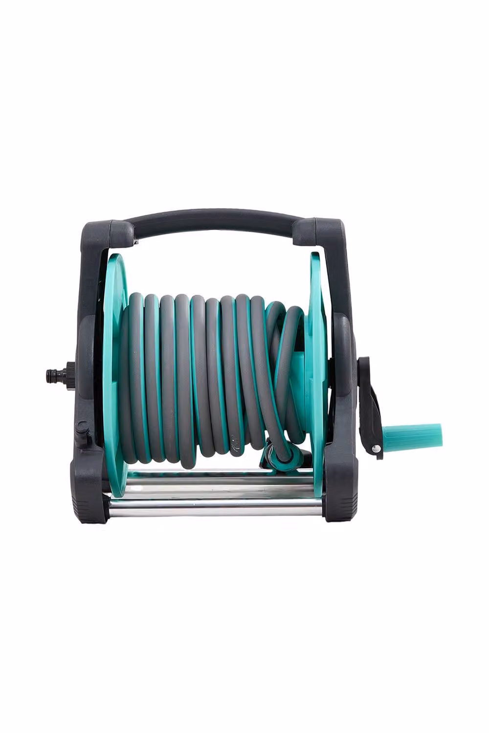 Living and Home Portable Garden Watering Hose Reel Set with Cart, Green – 2