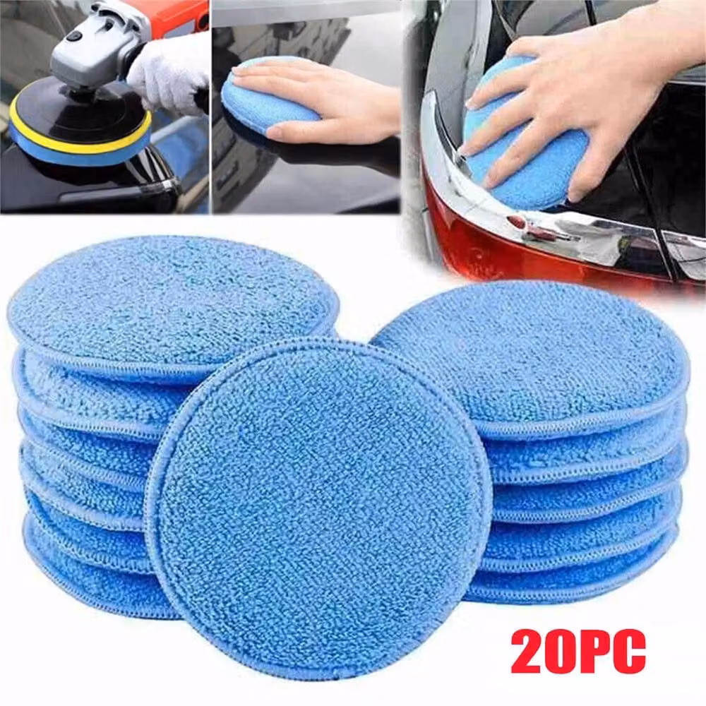 Nordara 20-Piece Blue Microfiber Car Polishing Pads and Wax Applicator Foam Sponges – 2