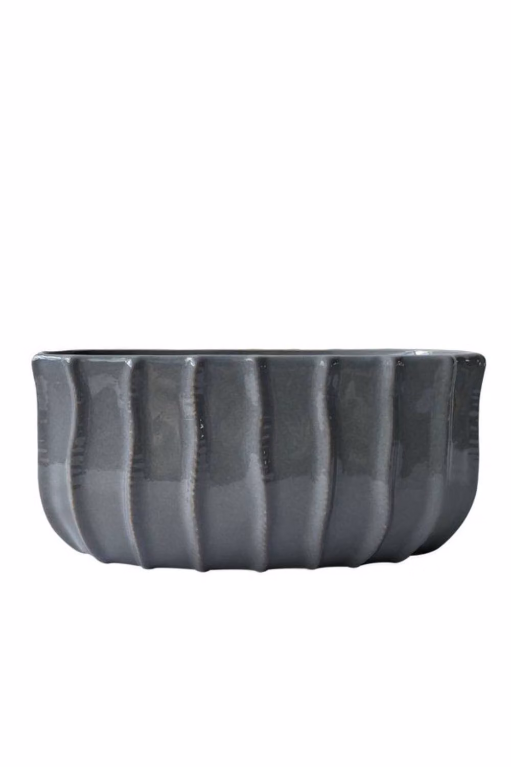 KDMD Hortus Porto Planter Pot, Grey, W: 29.5 cm, D: 13 cm – 2