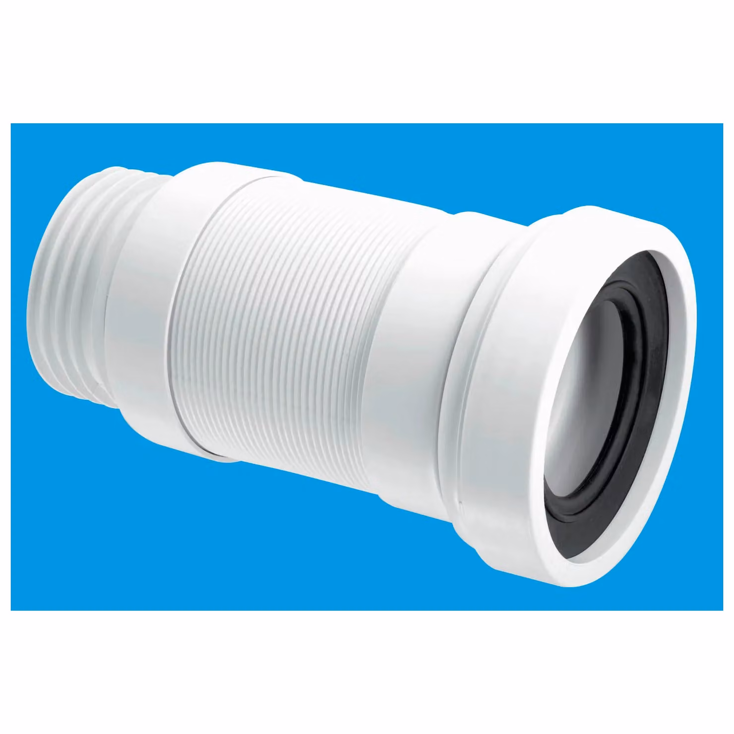 McAlpine White Flexible WC Connector with 97-107mm Inlet and 90mm Outlet – 2