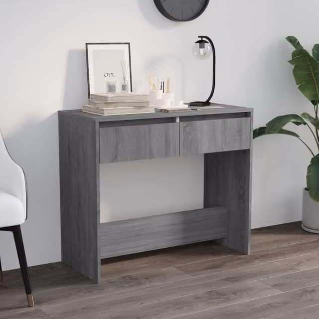 Berkfield Home Modern Grey Console Table, W/D/H: 89 x 41 x 76.5 cm