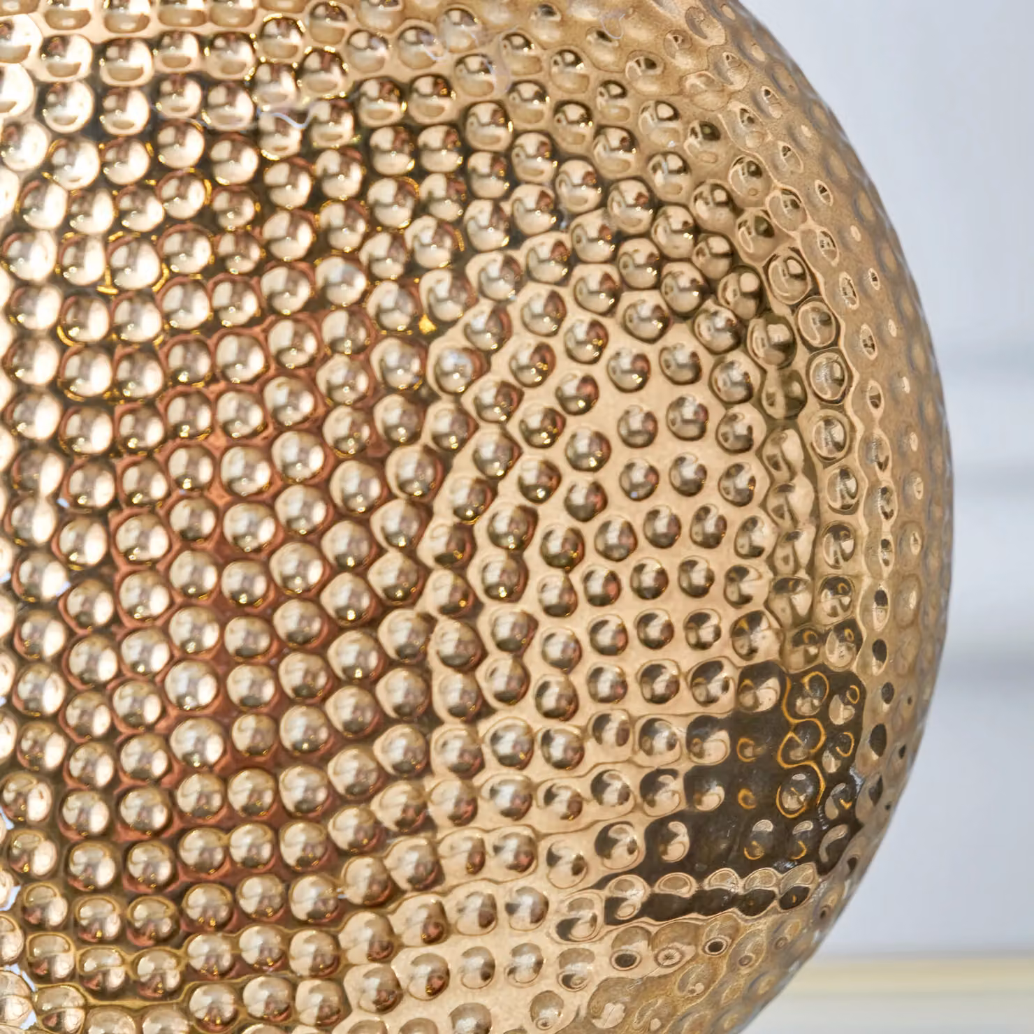 Ruma Dot Pattern Embossed Silver Textured Ceramic Table Lamp in Bronze – 3