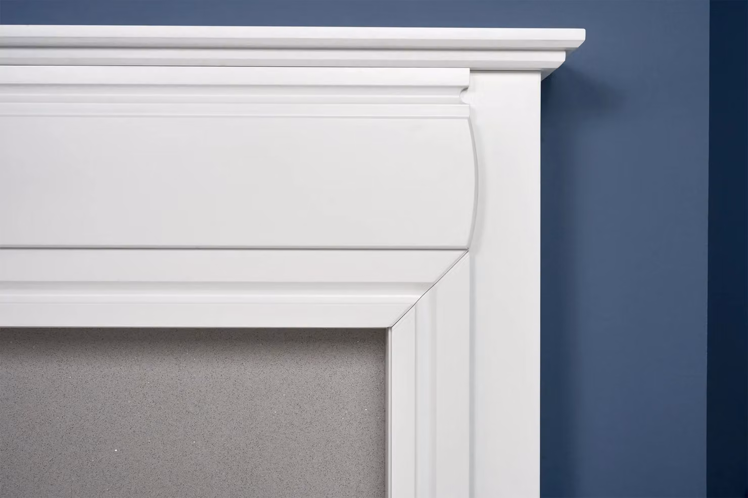 Adam Fires & Fireplaces Honley Fireplace in White and Grey with Downlights and Colorado Electric Fire in Brushed Steel, 121.92 cm – 2
