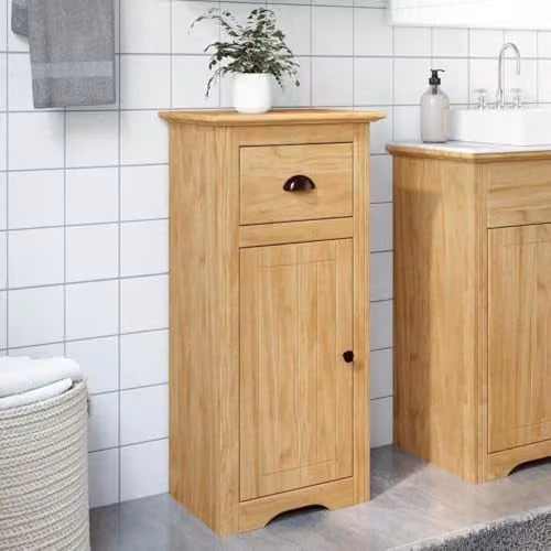 vidaXL BODO Modern Bathroom Cabinet in Brown, W/D/H: 44 x 30 x 90 cm – 2