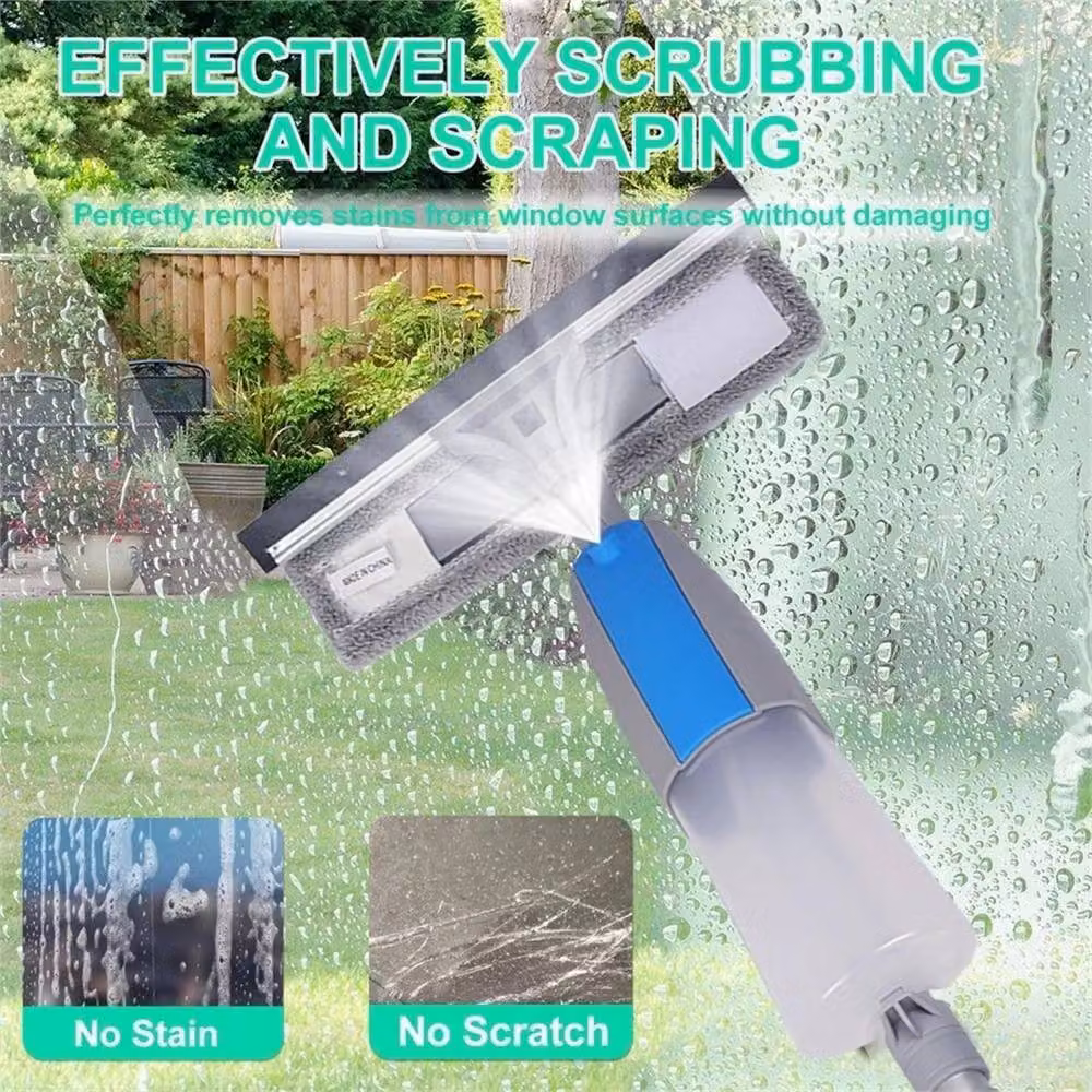 Nordara Long Handle Spray Squeegee Window Cleaning Tool in Blue, W: 100 cm x H: 100 cm – 2