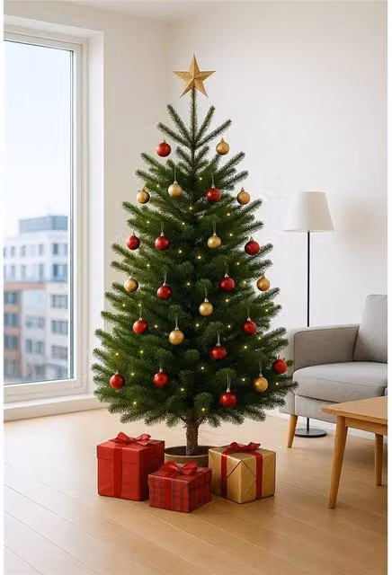 Clifton Premier Nordman Fir Christmas Tree in Green, 2.0 - 2.5m