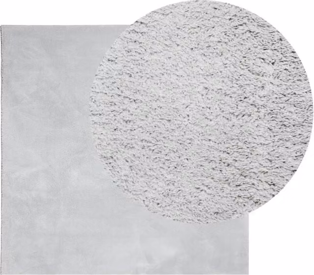 Berkfield Home HUARTE Grey Short Pile Washable Soft Rug, W/D/H: 240 x 240 x 1 cm – 1