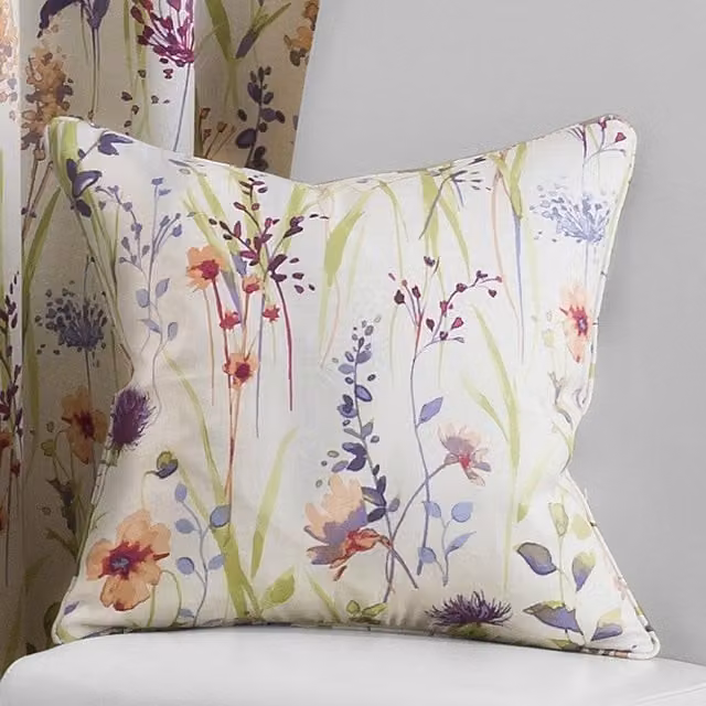 Terrys Floral Square Summer Cushion, Multicolour, W/D/H: 45 x 45 x 1 cm