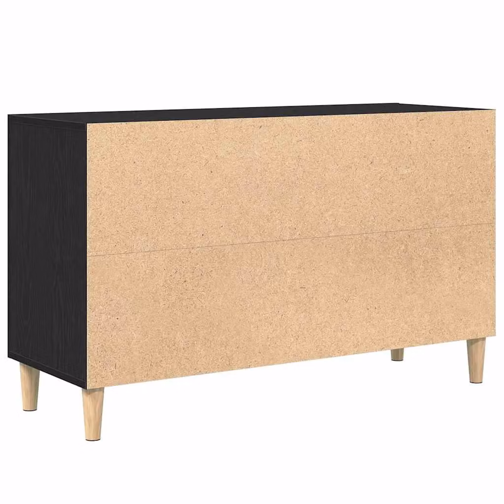 Berkfield Home Black Oak Sideboard, W/D/H: 100 x 36 x 60 cm – 4