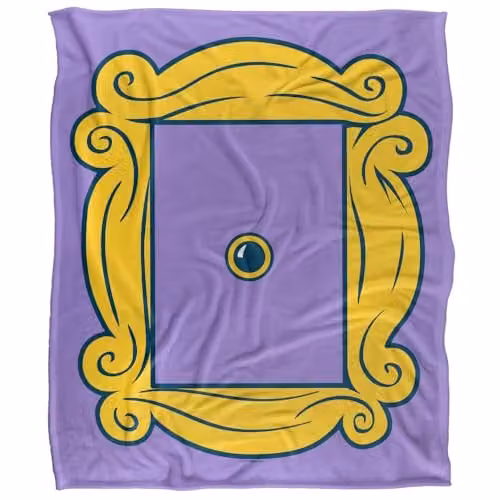 Friends Silky Touch Super Soft Fleece Throw Blanket, White, W: 152 cm, D: 127 cm – 1