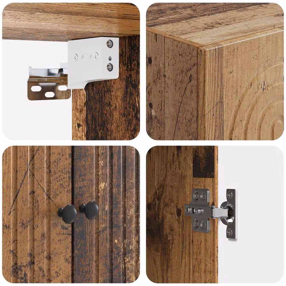 Berkfield Home 2-Piece Brown Engineered Wood Cabinet Set with Internal Shelves and Drawers, W/D/H: 66 x 34.5 x 90 cm – 3