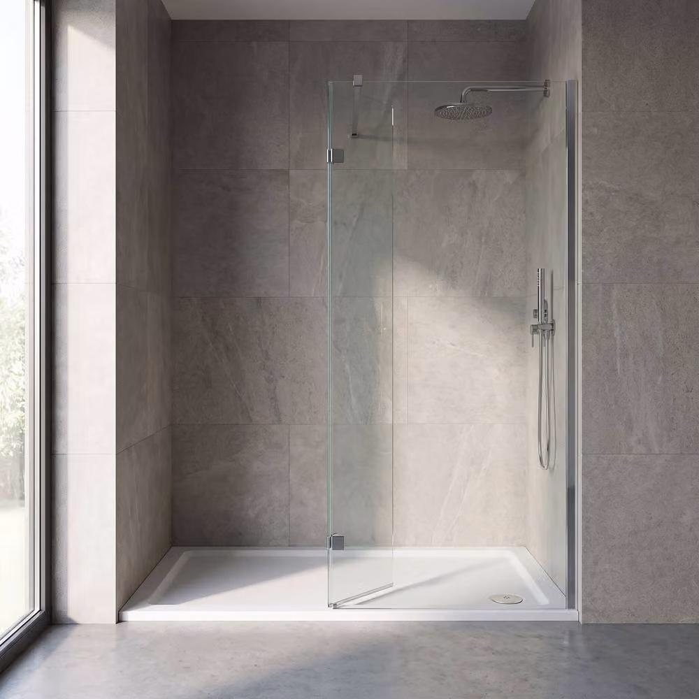 Balterley Premium Slip Resistant Rectangular White Stone Resin Shower Tray W/D/H: 100 x 76 x 2.5 cm – 2
