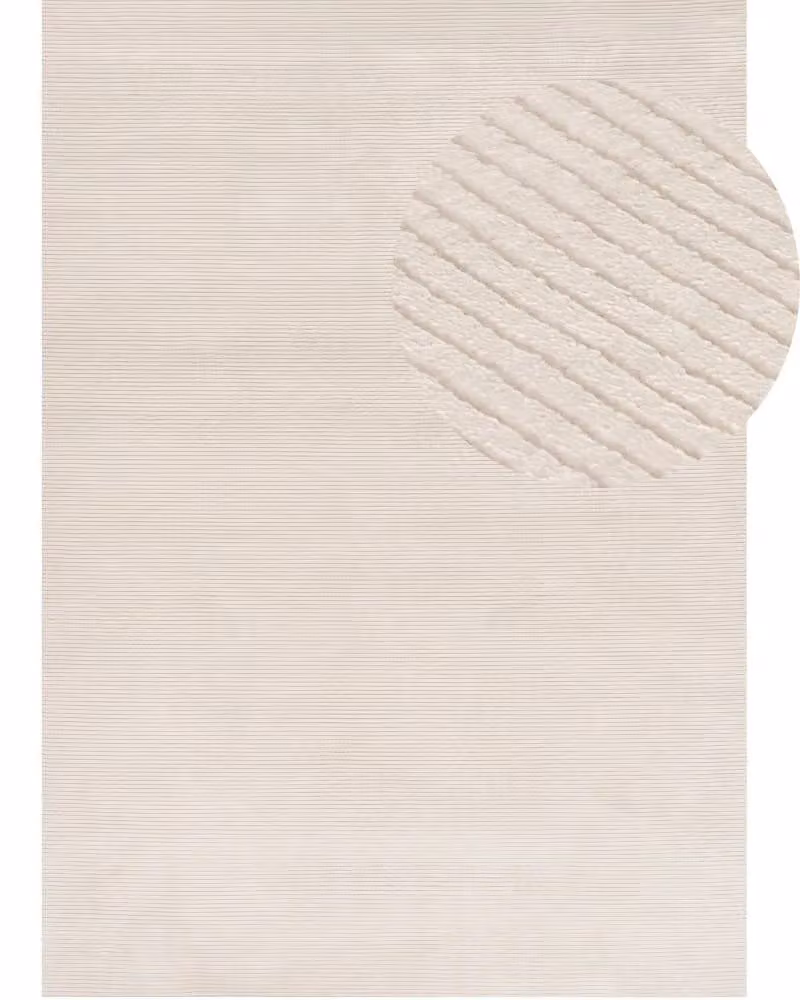 THE RUGS Carmel Modern Striped Area Rug in Beige, W: 200 cm, D: 290 cm – 2