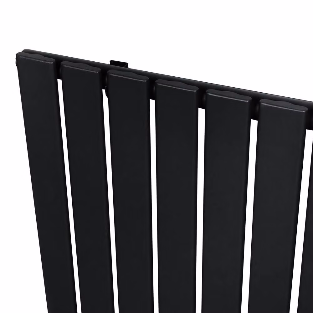 Monstershop Flat Single Column Steel Radiator, Black, H: 160 cm, W: 28 cm – 9